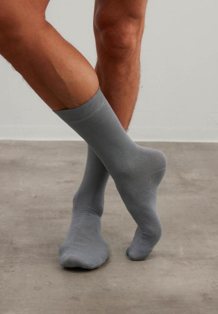 Sosete Bărbați Bambus, Fără Cusătură, Gri,Engros